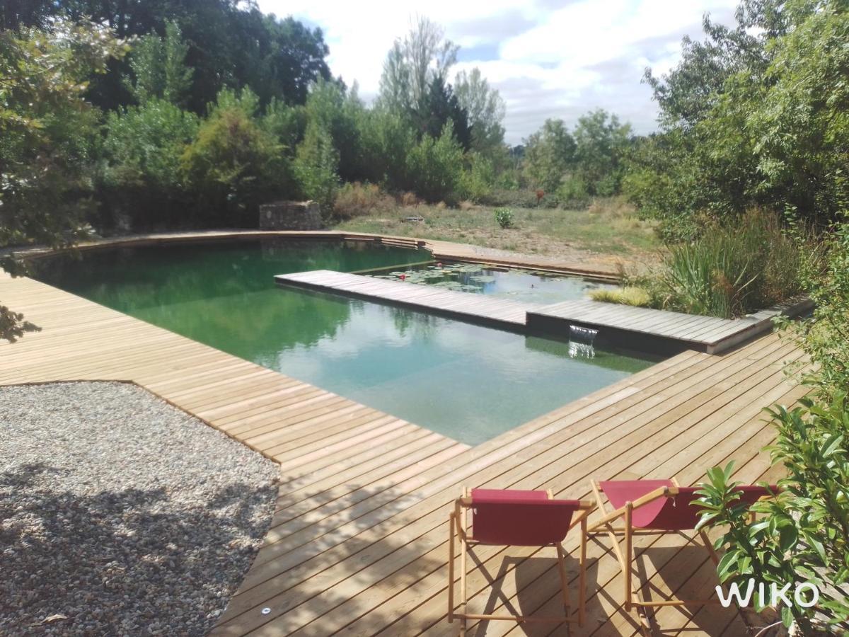 Gite Les Cabanes De Fallot Pour 15 Personnes - Piscine Naturelle L'isle-Bouzon Kültér fotó